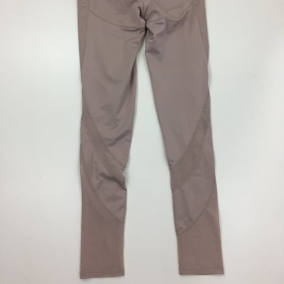 GYMSHARK Light Mauve Pink Dry Moisture Wicking Sheer Mesh Insert Leggings Pants - Picture 12 of 13